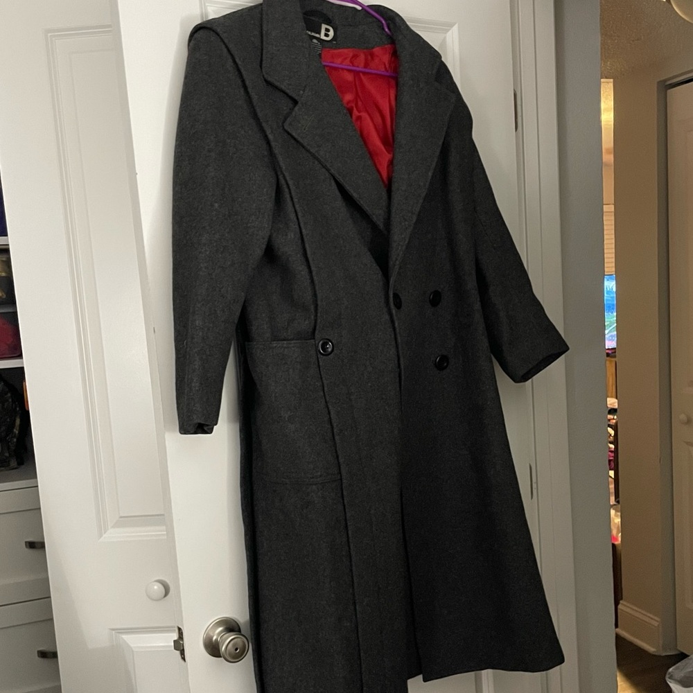 Vintage David Benjamin 100% Wool Trench Coat, Size 10